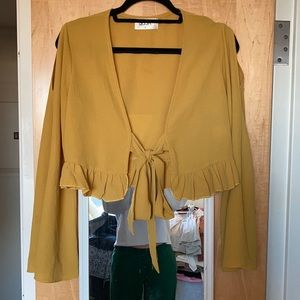 yellow blouse